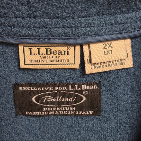 LL Bean Women's 2X Bellandi 100% Boiled Wool Coat Jacket Blue 271134 - Picture 15 of 16